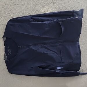 Navy blue scrub jacket